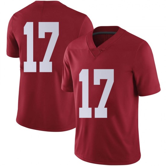 Alabama Crimson Tide Men's Paul Tyson #17 No Name Crimson NCAA Nike Authentic Stitched College Football Jersey HY16L13NI